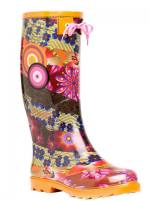 Botas de agua caña alta con print multicolor de Desigual